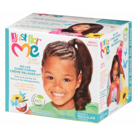 Just for Me by Soft & Beautiful No Lye-Conditioning Creme Relaxer Kit Children's Regular