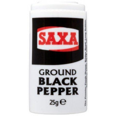 Saxa ground black pepper 25g