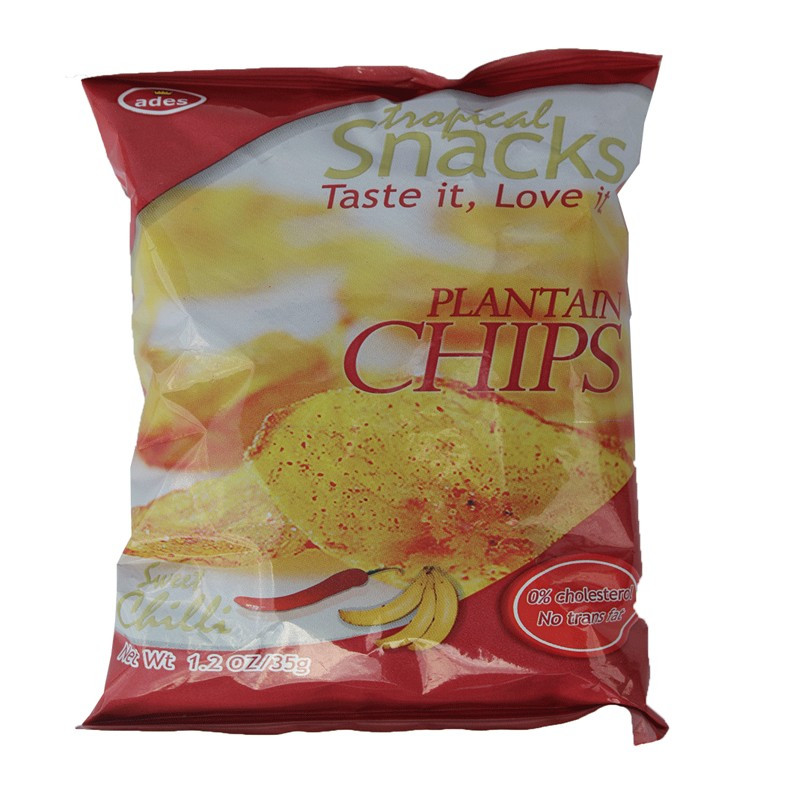 Ades Tropical Snacks Plantain Chips Sweet Chilli 35g