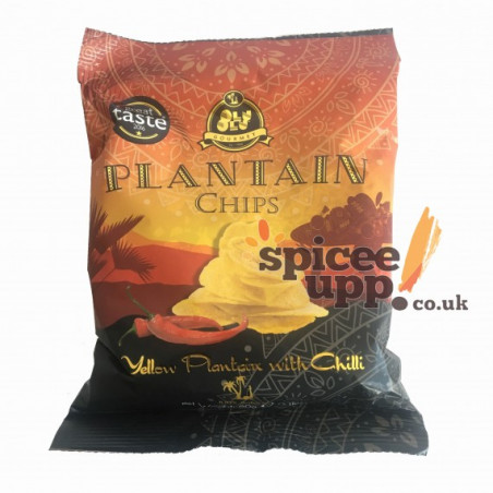 Pack of 3 - Olu Olu Plantain Chips Yellow Plantain with Chilli 60g