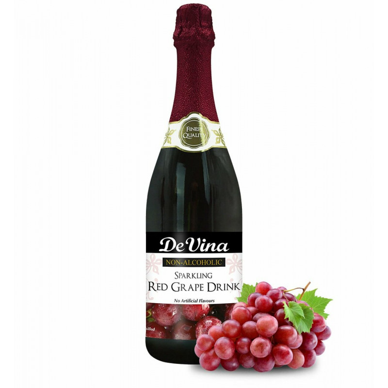 De Vina red grape sparkling drink non alcoholic 750ml