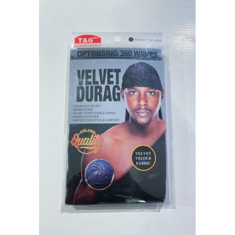 T&G  Velvet Durag Turquoise