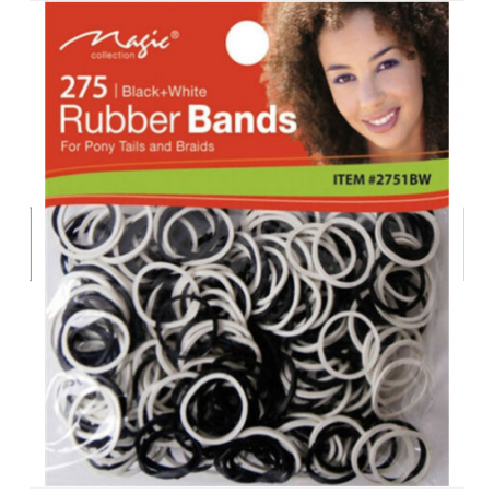 T&G Black and White Rubber Bands