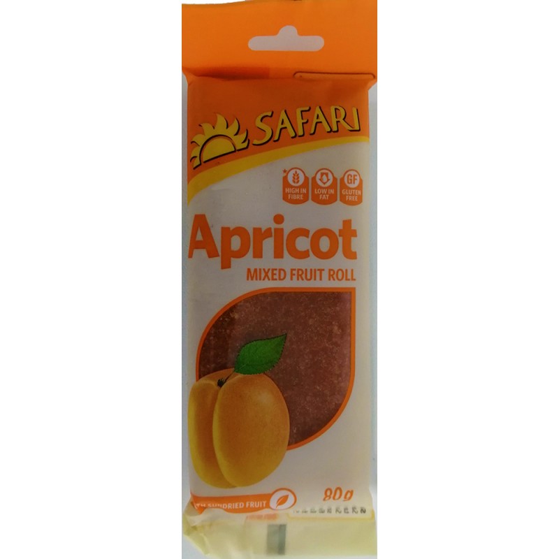 Safari apricot mixed fruit roll 80g
