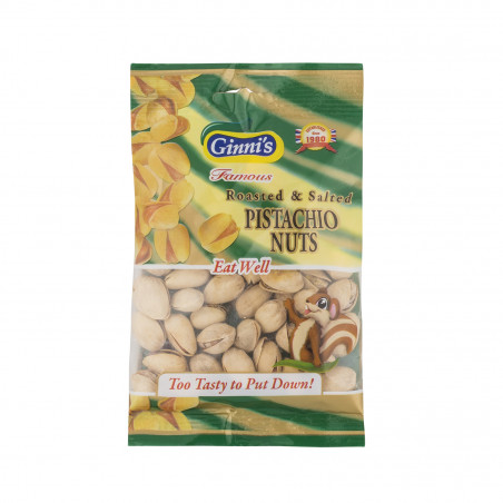 Ginni's Roasted and Salted Pistachio Nuts 50g