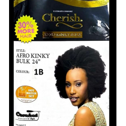 Cherish Afro Kinky Bulk 24inch 1B
