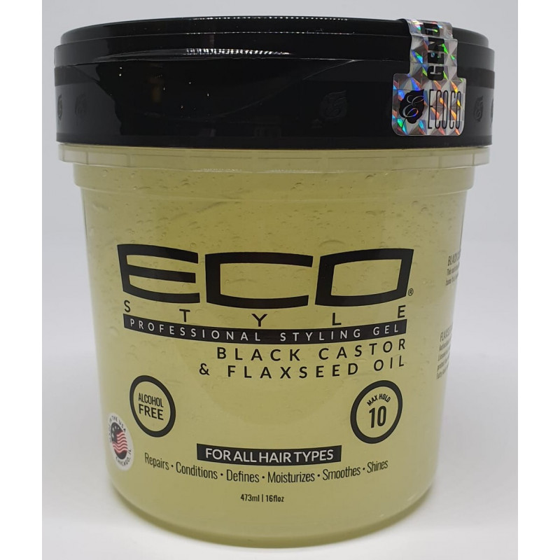 ECO Style Professional Styling Gel Black Castor & Flaxseed Oil 473ml