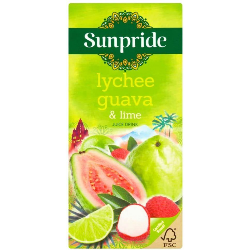 Sunpride Lychee , Guava & Lime Drink 1L