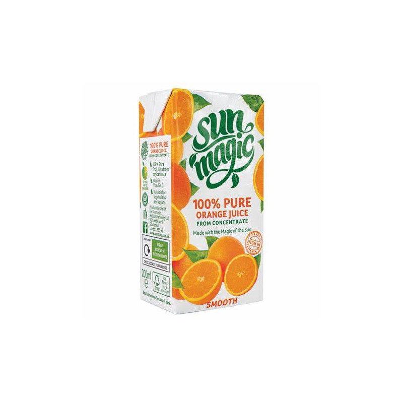 Sun Magic 100% Pure Orange Juice 200ml
