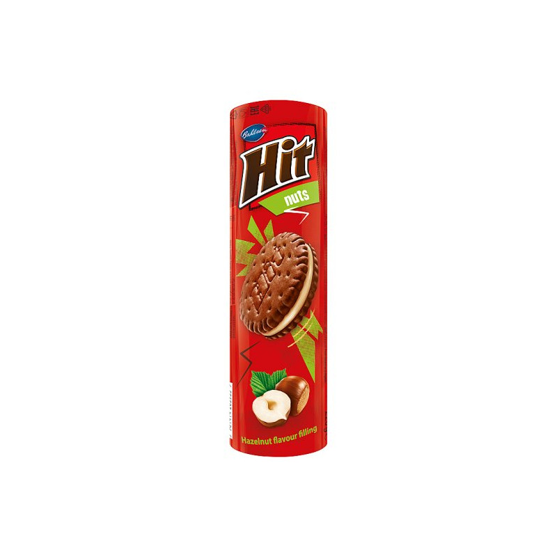 Hit Nuts Hazelnut Flavour Filing Biscuits 220g